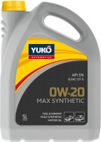 Купить моторное масло YUKO Max Synthetic 0W-20 5L  по цене от 926 грн.