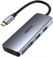 Купити кардридер / USB-хаб Choetech 7-In-1 USB-C HDMI Adapter  за ціною від 1037 грн.