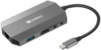 Купить картридер / USB-хаб Sandberg USB-C 6in1 Travel Dock: цена от 1433 грн.