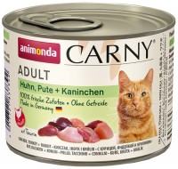 Купить корм для кошек Animonda Adult Carny Chicken/Turkey/Rabbit 200 g  по цене от 51 грн.