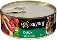 Купити корм для кішок Savory Adult Cat Gourmand Duck Pate 100 g  за ціною від 53 грн.