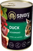 Купити корм для кішок Savory Adult Cat Gourmand Duck Pate 400 g  за ціною від 129 грн.