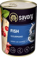 Купити корм для кішок Savory Adult Cat Gourmand Fish Pate 400 g  за ціною від 115 грн.