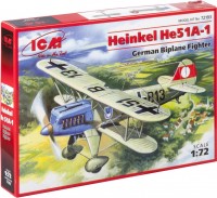 Купити збірна модель ICM Heinkel He 51A-1 (1:72)  за ціною від 319 грн.