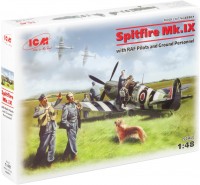 Купить збірна модель ICM Spitfire Mk.IX with RAF Pilots and Ground Personnel (1:48): цена от 637 грн.