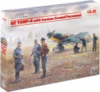 Купити збірна модель ICM Bf 109F-4 with German Ground Personnel (1:48)  за ціною від 638 грн.