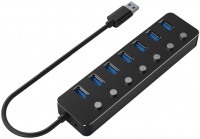 Купити кардридер / USB-хаб Gembird UHB-U3P7P-01  за ціною від 620 грн.