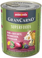 Купити корм для собак Animonda GranCarno Superfoods Beef/Beetroot/Blackberries 800 g  за ціною від 239 грн.