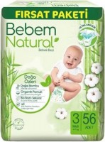 Купить подгузники Bebem Natural 3 (/ 56 pcs) по цене от 460 грн.