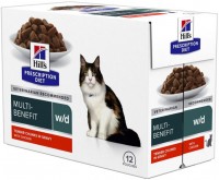 Купить корм для кошек Hills PD w/d Multi-Benefit Chicken Pouch 12 pcs  по цене от 57 грн.