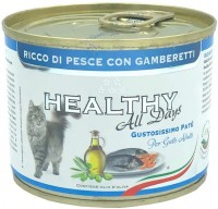 Купити корм для кішок HEALTHY Adult Pate Fish/Shrimp 200 g  за ціною від 62 грн.