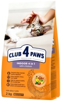 Купити корм для кішок Club 4 Paws Indoor 4 in 1 2 kg  за ціною від 360 грн.