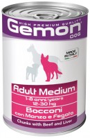 Купить корм для собак Gemon Adult Canned Medium Breed Beef/Liver 415 g  по цене от 65 грн.