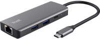 Купити кардридер / USB-хаб Trust Dalyx 6-in-1 USB-C Multi-Port Adapter  за ціною від 1299 грн.