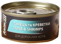 Купити корм для кішок AnimAll Cat Can Adult Tuna with Shrimps 85 g  за ціною від 41 грн.