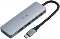 Купить картридер / USB-хаб WiWU Alpha 541BC  по цене от 499 грн.