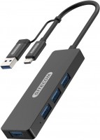 Купити кардридер / USB-хаб Sitecom USB-C Hub 4 Port CN-414 за ціною від 2070 грн.