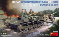 Купить сборная модель MiniArt German Artillery Tractor T-60(r) and Crew Towing Pak40 Gun (1:35): цена от 1896 грн.