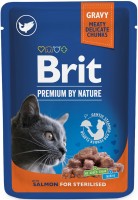 Купити корм для кішок Brit Premium Pouch Sterilised Salmon 100 g  за ціною від 73 грн.