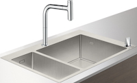 Купить кухонна мийка Hansgrohe Sink combi 180/450 Select 43206000: цена от 58000 грн.