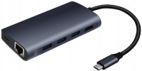 Купити кардридер / USB-хаб Coteetci 8-in-1 HDMI + Reader + Network Card  за ціною від 2154 грн.