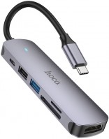 Купить картридер / USB-хаб Hoco HB28  по цене от 599 грн.