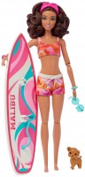 Купить лялька Barbie Beach Doll Surfboard And Puppy HPL69: цена от 1050 грн.