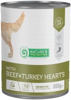 Купить корм для собак Natures Protection Adult Canned Beef/Turkey Hearts 800 g  по цене от 254 грн.