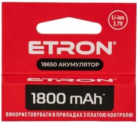 Купить акумулятор / батарейка Etron Ultimate Power 1x18650 1800 mAh: цена от 135 грн.