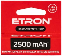 Купити акумулятор / батарейка Etron Ultimate Power 1x18650 2500 mAh  за ціною від 131 грн.