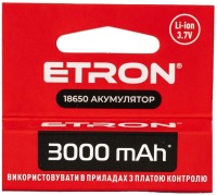 Купить акумулятор / батарейка Etron Ultimate Power 1x18650 3000 mAh: цена от 176 грн.