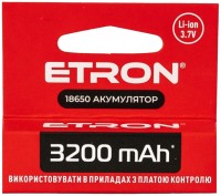 Купити акумулятор / батарейка Etron Ultimate Power 1x18650 3200 mAh  за ціною від 274 грн.