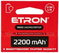 Купити акумулятор / батарейка Etron Ultimate Power 1x18650 2200 mAh Protect  за ціною від 169 грн.
