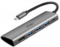 Купить картридер / USB-хаб WiWU Alpha A531H  по цене от 949 грн.