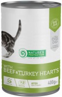 Купити корм для кішок Natures Protection Kitten Canned Beef/Turkey Hearts 400 g  за ціною від 175 грн.
