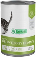 Купити корм для кішок Natures Protection Kitten Canned Beef/Turkey Hearts 400 g  за ціною від 187 грн.