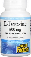 Купить аминокислоты Natural Factors L-Tyrosine 500 mg (60 cap) по цене от 332 грн.