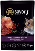 Купити корм для кішок Savory Cat Sterilised Lamb/Cranberry in Gravy 85 g  за ціною від 38 грн.