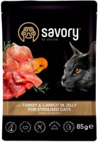 Купити корм для кішок Savory Cat Sterilised Turkey/Carrot in Jelly 85 g  за ціною від 38 грн.