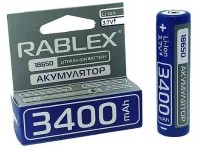 Купить аккумулятор / батарейка Rablex 1x18650 3400 mAh Protect: цена от 260 грн.