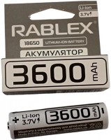 Купить акумулятор / батарейка Rablex 1x18650 3600 mAh: цена от 279 грн.