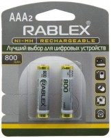 Купити акумулятор / батарейка Rablex 2xAAA 800 mAh  за ціною від 204 грн.