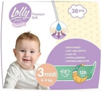 Купити підгузки Lolly Premium Soft Diapers 3 (/ 38 pcs) за ціною від 305 грн.