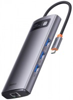 Купить картридер / USB-хаб BASEUS Metal Gleam Series 7-in-1 Multifunctional Type-C HUB Docking Station  по цене от 1449 грн.