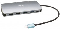 Купити кардридер / USB-хаб i-Tec USB-C Metal Nano 3x Display Docking Station + Power Delivery 100 W за ціною від 3961 грн.