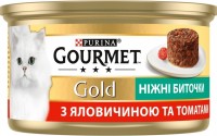 Купить корм для кошек Gourmet Gold Canned Beef/Tomatoes 12 pcs  по цене от 275 грн.