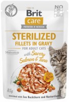 Купить корм для кошек Brit Care Sterilized Fillets in Gravy Salmon/Tuna 85 g  по цене от 48 грн.