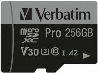 Купити карта пам'яті Verbatim Pro U3 microSD (Pro U3 microSDXC 256Gb) за ціною від 1117 грн.