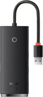 Купити кардридер / USB-хаб BASEUS Lite Series 5-in-1 USB to 4xUSB-A/USB-C 0.25m  за ціною від 399 грн.