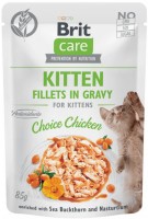 Купити корм для кішок Brit Care Kitten Fillets in Gravy Choice Chicken 85 g  за ціною від 55 грн.